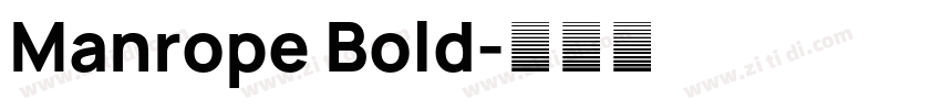 Manrope Bold字体转换